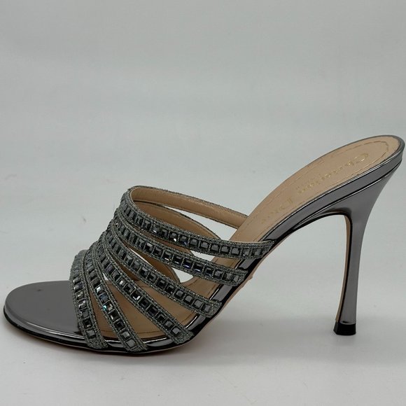 DIOR GEM Strass Crystal Embellished Heeled Slides Sandals Mules Shoes - Picture 1 of 14